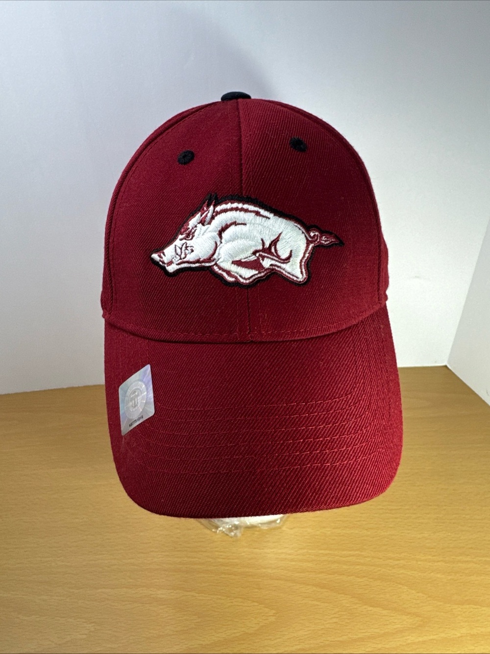 Maroon Baseball Cap with Embroidered Razorback Logo